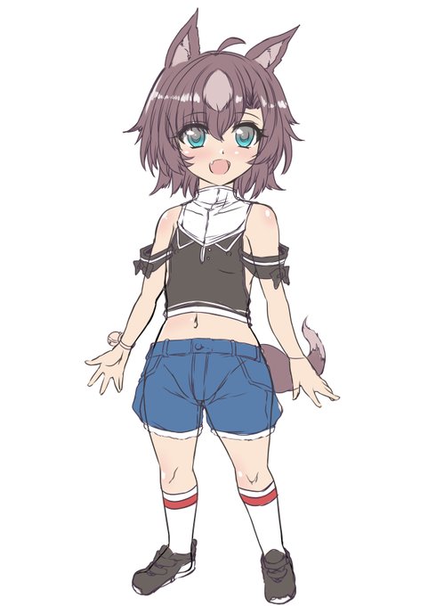 何かに使うわけでもないけど、
おねショタ作品の主人公 コボルトショタのコボくん立ち絵ラフです。 