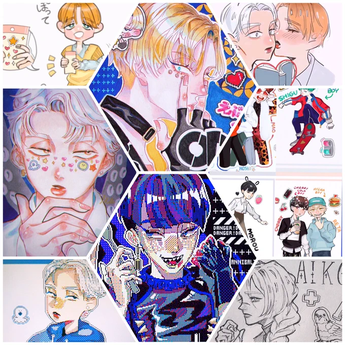 #今月描いた絵を晒そう 
もっと作品増やせるようにします〜! 