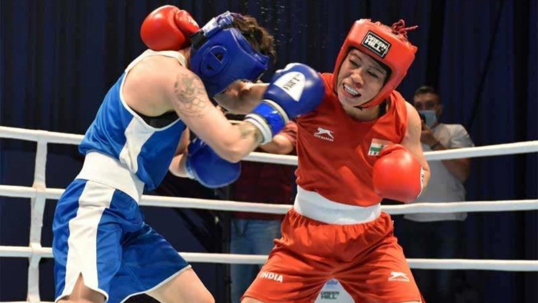 aainballindia's tweet photo. DUBAI: Six-time world champion MC Mary Kom (51kg) signed off with a silver medal in the Asian Boxing Championships after going down in an intense final against Nazym Kyzaibay of Kazakhstan on Sunday. https://t.co/WPAMxHjjat