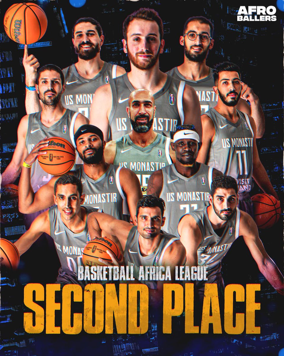 afroballers's tweet photo. Congratulations US Monastir on finishing second at the first ever Basketball Africa League season. 

HISTORY HAS BEEN MADE!

@thebal #theBAL #AfroBallers #UsMonastir @usmonastir_org https://t.co/ko1qHLEiFx