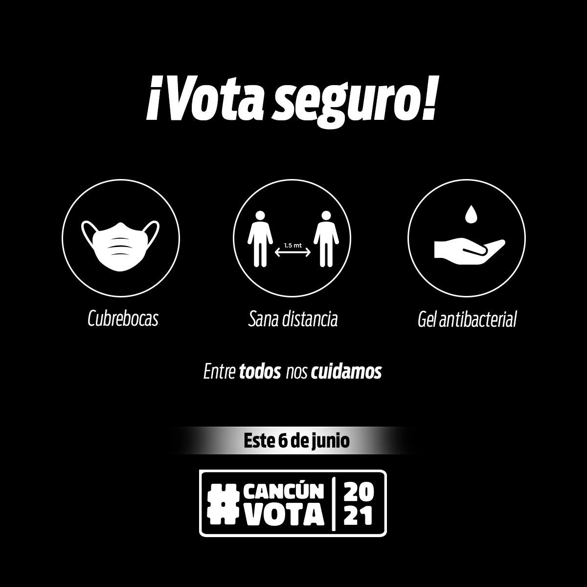 Cancun50_'s tweet photo. Infórmate, involúcrate y protégete. Participa en el proceso electoral del próximo 6 de junio de 2021.
#CancúnVota #EleccionesMX https://t.co/5zwj64fyiy
