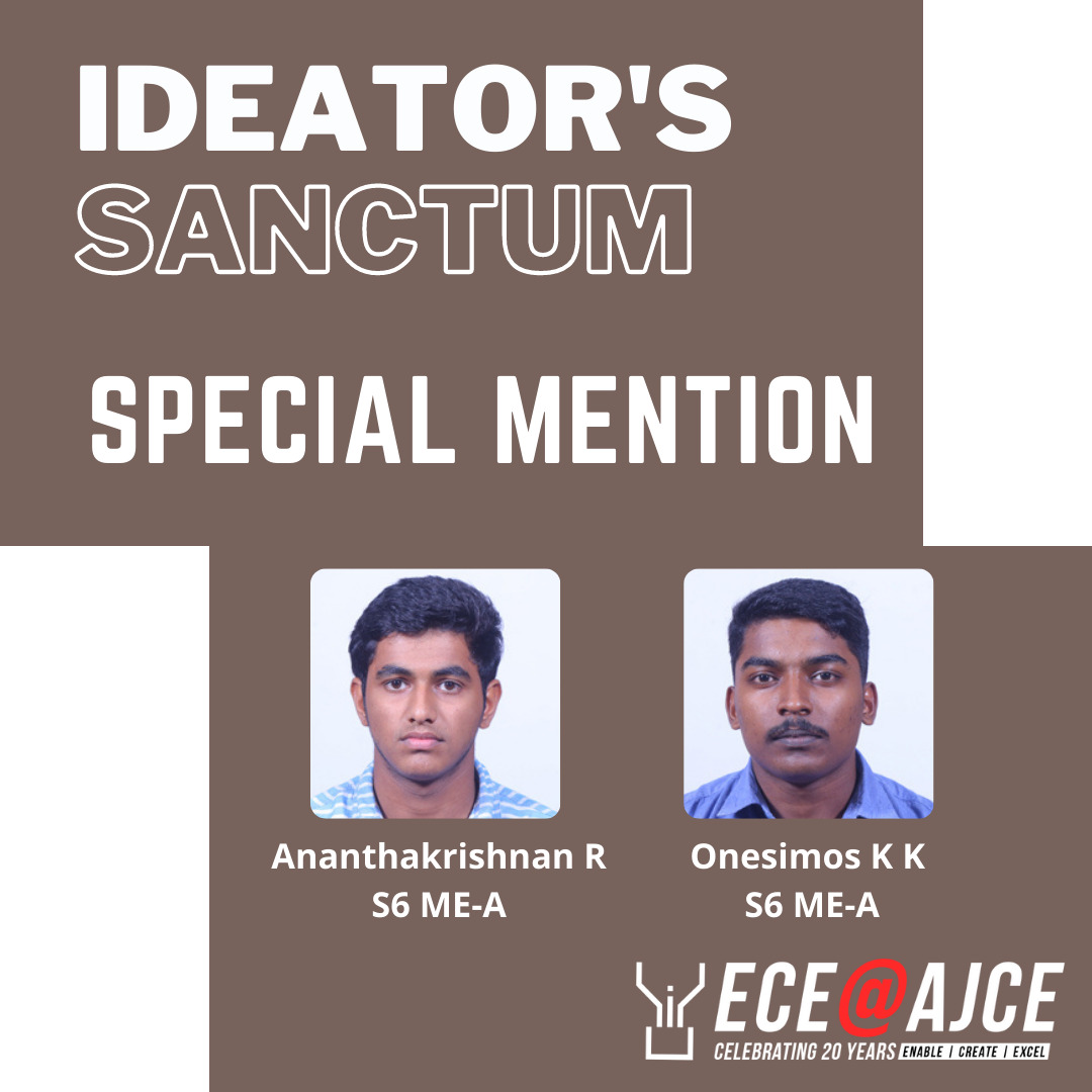 ece_ajce's tweet photo. Congratulations to all winners of the Ideator's Sanctum- Idea Pitching Competition. Thank you all for your participation and support. Special thanks to the judging panel for lending their expertise.
#Electronics #electronicsengineering #ece #ajce #AmalJyothi #engineering #btech https://t.co/6qnPawFCei