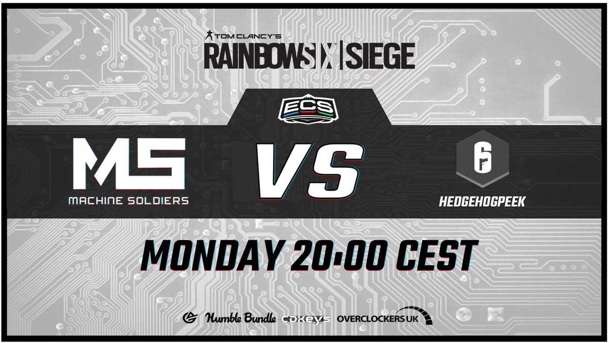 machinesoldiers's tweet photo. Our next R6S game in the @ECSRainbowSix league is vs HedgeHogPeek 👀 #machinesoldiers

Team:
@R6sDutch
@FaaIIen
@CR33DZzz
@NickeyR6
@TXR6S
Sub:
@iMiniBadger
Coach: 
@_StrangerBee__ 

📅Monday 31st May
⏰2000 CEST
🎙️https://t.co/47QpDIDY0e https://t.co/C0jvncTjFF