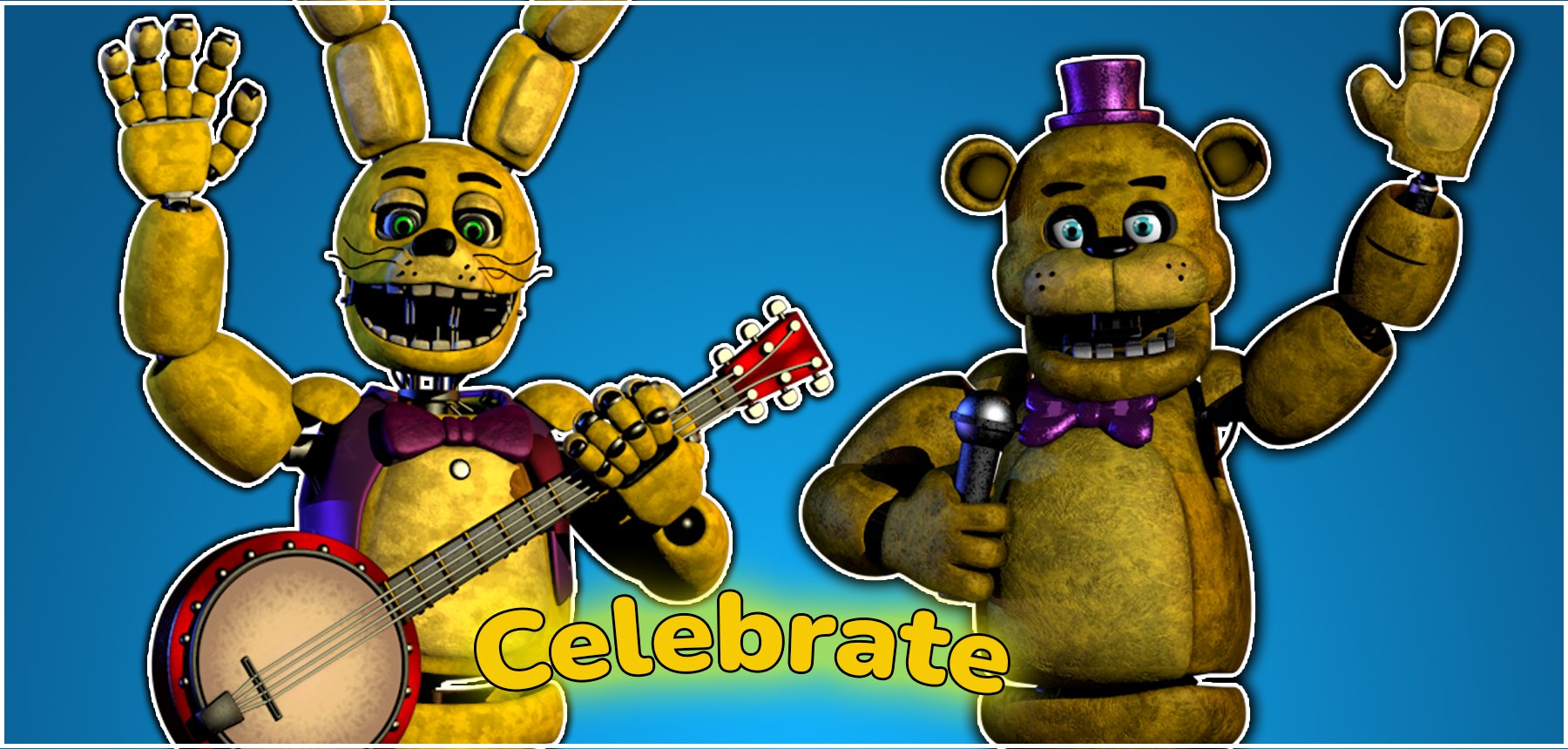 c4d) Fredbear and Springbonnie poster : r/fivenightsatfreddys