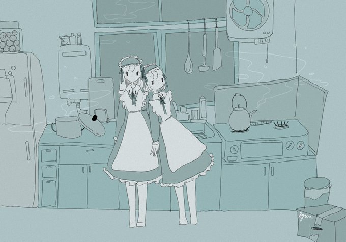 「2人の女性 台所」のTwitter画像/イラスト(新着)