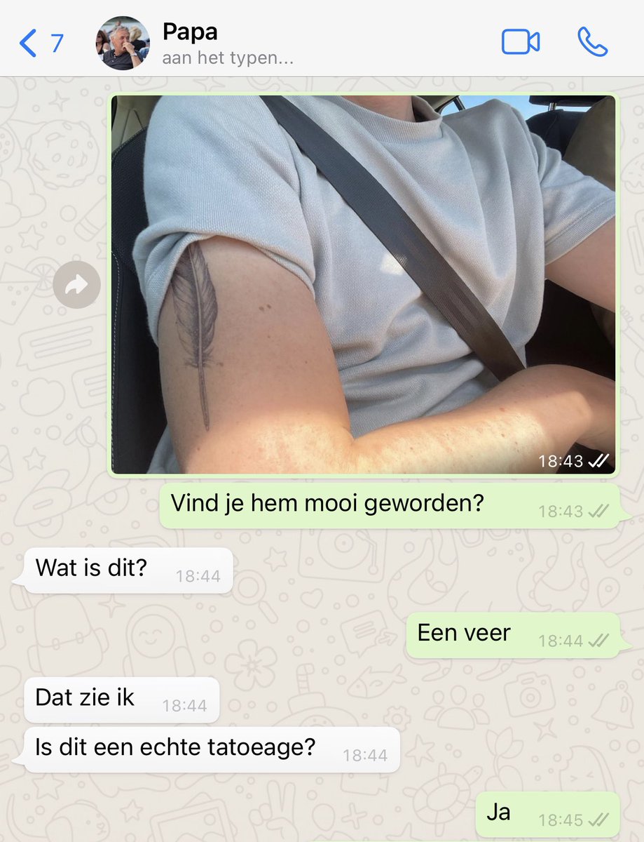 ruudtw's tweet photo. De reactie van mijn ouders op mijn nep-tattoo. https://t.co/uO2pcTlmuZ