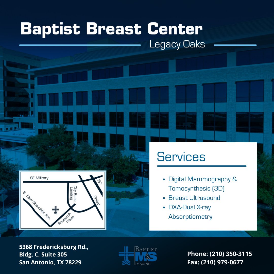 Baptist M S Imaging On Twitter You Ll Feel Welcomed Well Cared For At Baptist Breast Center Legacy Oaks Located At 5368 Fredericksburg Rd Bldg C Ste 305 W Convenient Appointments For Your