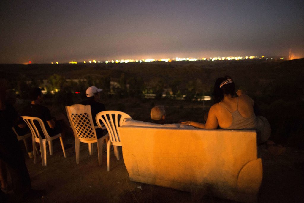 miakhalifa's tweet photo. They’re not oblivious, they relish in it at the Sderot “Cinema”, where they gather and cheer on Israeli bombs hitting Gaza. https://t.co/p3gfPKMLJd