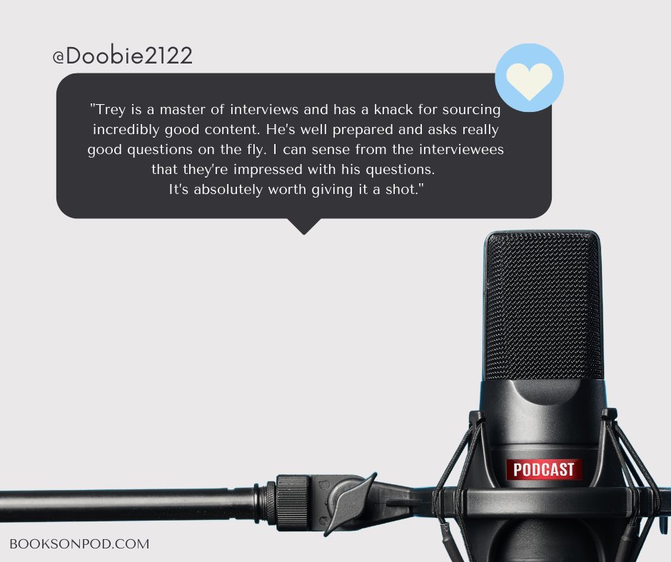 withtreyelling's tweet photo. The passion I have for the books I read translates through to #BooksOnPod. Sharing these conversations with amazing #authors is like diving into a whole new chapter of their books and I absolutely love it!
Thank you! https://t.co/zqUeWiwOYj