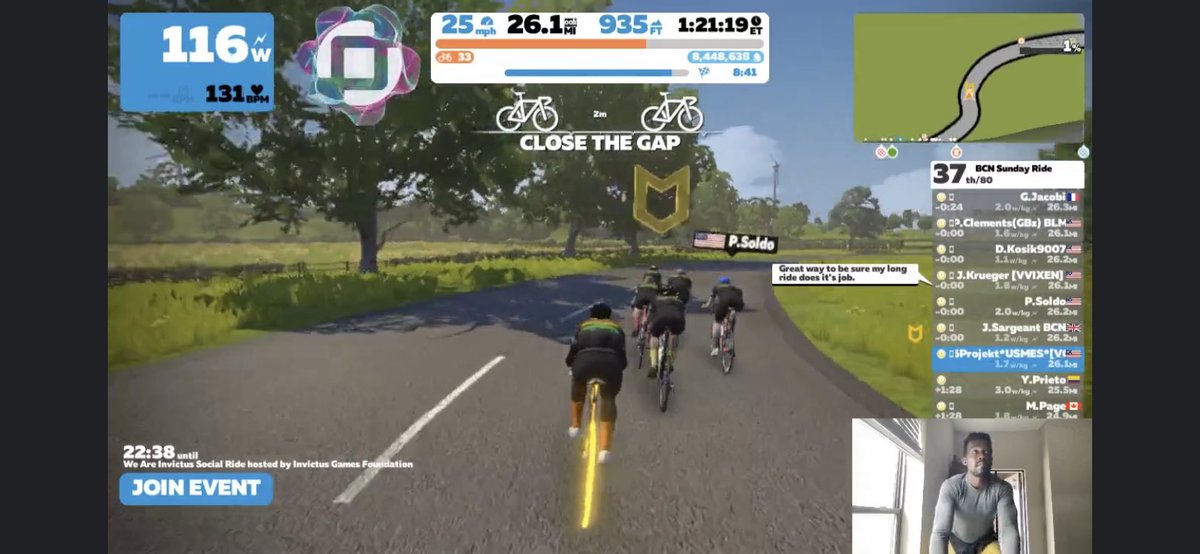 velofloprojekt's tweet photo. #velofloprojekt @gozwift ride report: started out with the @blackcyclistsnetwork network and ended up exploding the game during the @weareinvictusgames ride after a tough sprint chasing @perrin_andy d[^_^]b #awesomeglitches #usmes #swimbikerun4equality #lofibeats #esports https://t.co/lfXj7UDsxY