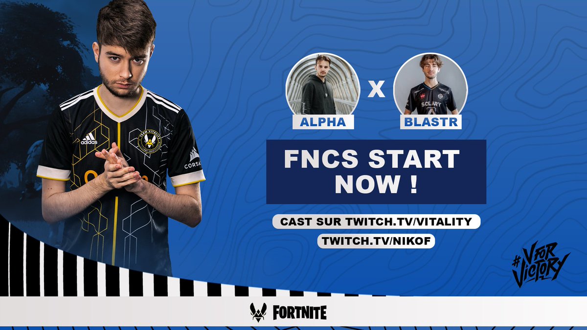 VitalityFTN's tweet image. 🏆 FNCS TRIO: GRANDE FINALE 🏆

C'est parti pour le début du Day 2  💪

Vous pouvez suivre ça sur:
📺 twitch.tv/Nikof
📺 twitch.tv/Vitality 
Un live-tweet sera fait ici: ⬇️

Comme l'a dit @Nikof: POULET OU RIEN ! 🍗

#VforVictory 
#NforNikof 🐝
#AforAlpha
#BforBlastr
