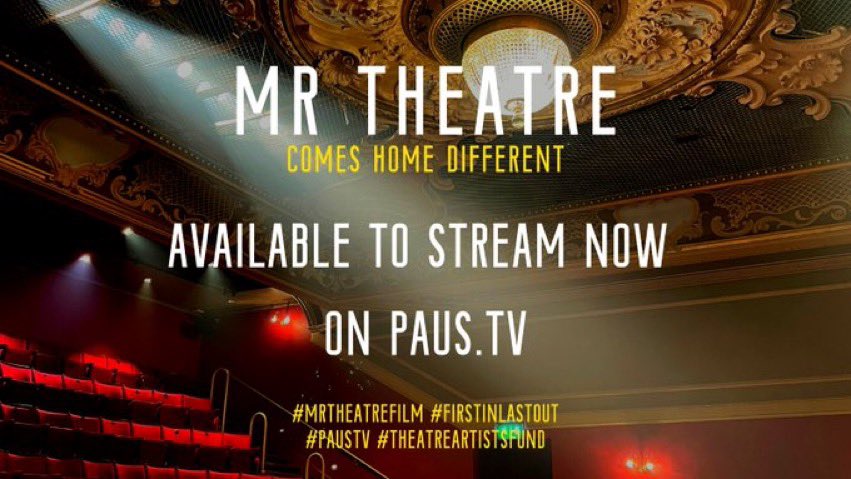 It’s great hearing your feedback. #MrTheatreFilm is available until Monday 10pm to stream on <a href="/paus_tv/">paus</a>. Money raised from ‘tips’ will go to #theatreartistsfund.