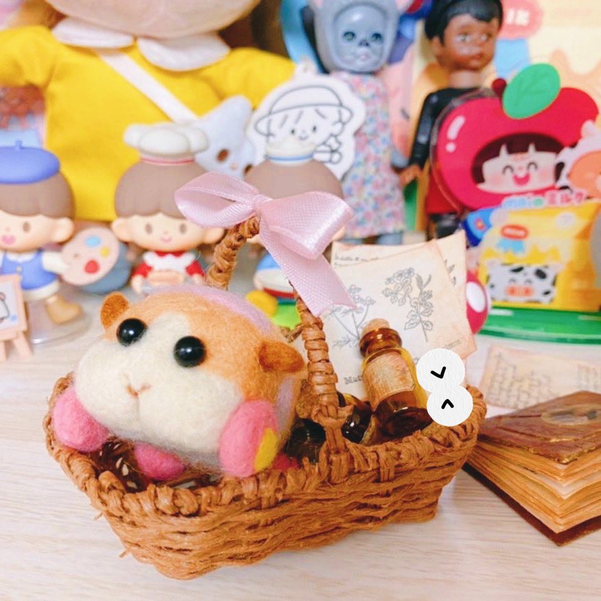 分享一下之前自己用羊毛毡做的天竺鼠车车#PUIPUIモルカー