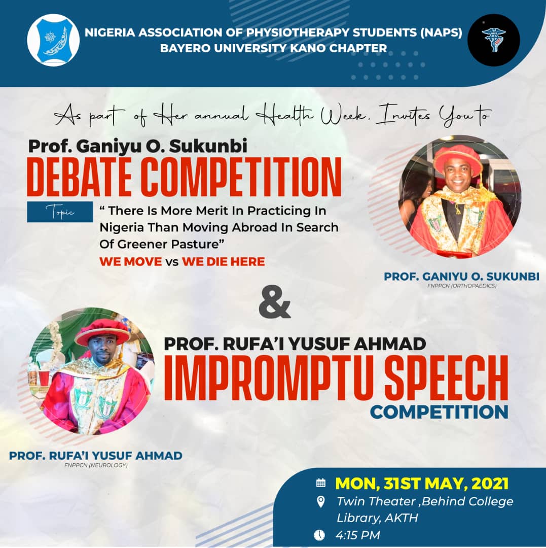 Tomorrow's event 👌👌👌 
#NAPSAnnualHealthWeek21