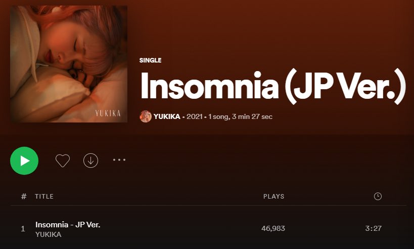 yukikaglobal's tweet image. YUMIZ, the streams of the two versions of ‘Insomnia’ has been fixed and are now being counted separately!

Here's the correct number of streams for each song:

— Insomnia: 516,778 streams 
— Insomnia (JP Version): 46,983 streams 

#YUKIKA #유키카 @ubt_yukika