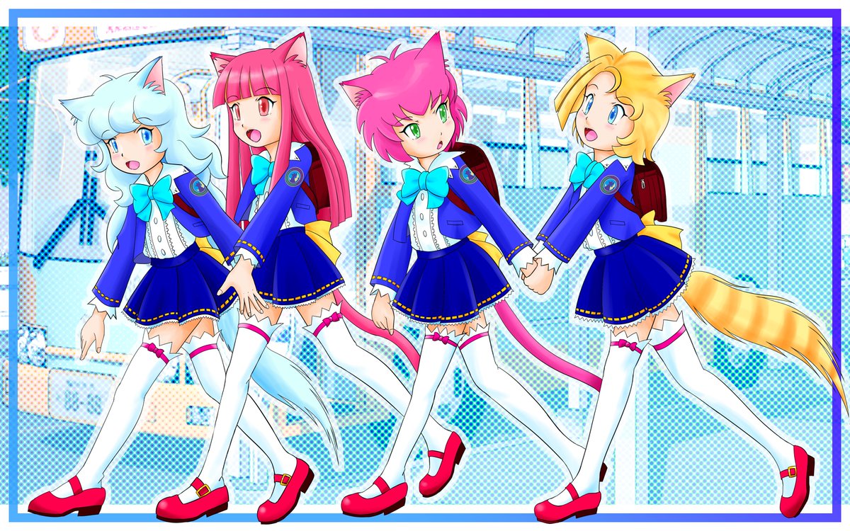 iriomoteyamanek's tweet image. 1.麻弥、ミユ、リリィー、シトロンの4姉妹
2.カトリーナ(金髪)とジェーン(ピンク髮)の台風姉妹
3.ユニ子(全裸担当)
4.西表山猫ちゃん(診断結果)
#うちの子 #うちの子描いてみませんかキャンペーン
