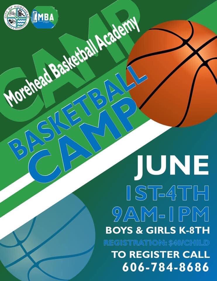 Don’t forget about our basketball camp for boys and girls in grades K-8th, starting this Tuesday, June 1st at the Laughlin Health Building! We will be set up for registration beginning at 8:00 am, camp starts at 9:00!