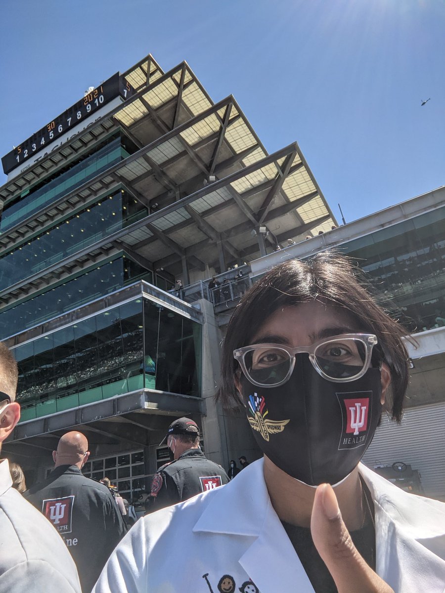 s_bhumbra's tweet photo. Memorable day @IMS 🚦🏎️🏁 by joining  104 other HCW👨‍⚕️👩‍⚕️ today, including rep from @IU_Health peds and adult ID, IP, and the @RileyChildrens residency! Thank you @leslie_enane for covering me today so that I could participate in such an amazing opportunity 🙏♥️  #ThisIsOurShot https://t.co/Jzk7uyCyrL
