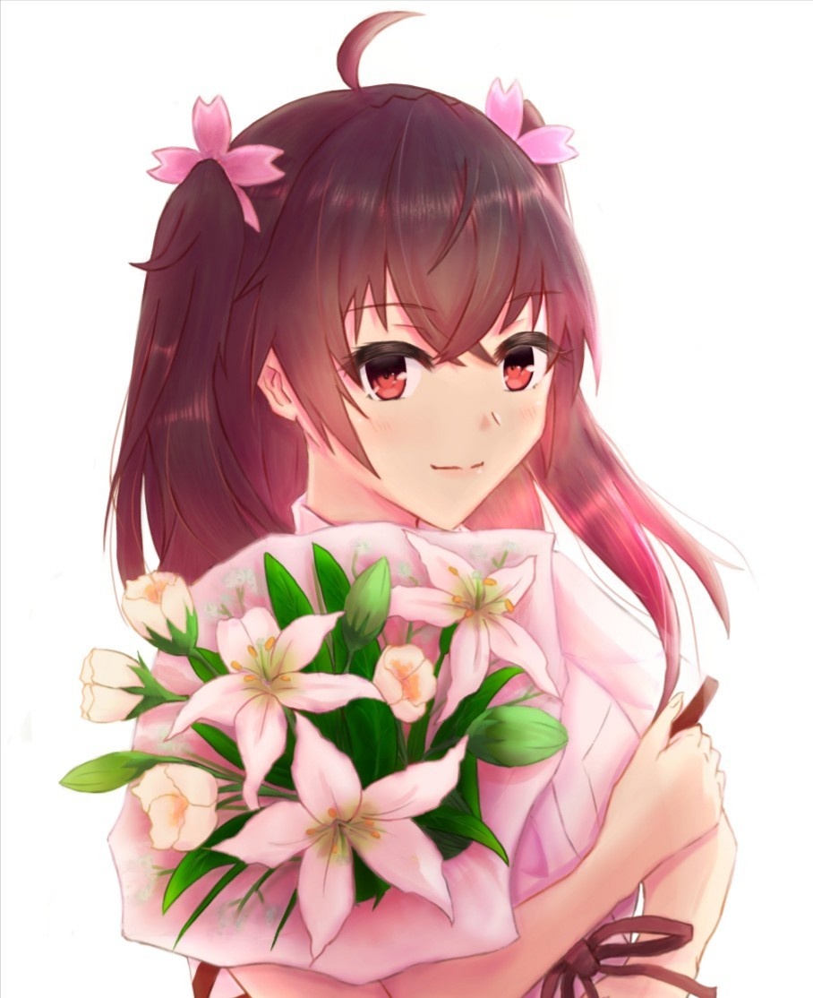 白百合 7 27 21 5 31 イラスト練習を始めて最初に描いた 刀使ノ巫女の安桜美炎 白百合を テーマにしたイラストを リメイクしたものです 昔は一輪渡すのが精一杯でしたが 今は花束渡せるようになりました 背景付きはリプ欄にペタリ 刀使ノ