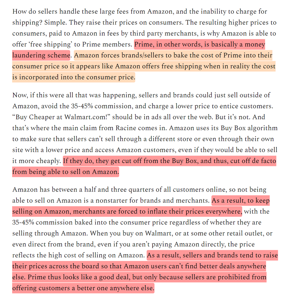 somospostpc's tweet photo. This is the first time i've ever fully understand the whole "Prime gambit" by Amazon, @matthewstoller calls it a laundering scheme. Illegal or not (change the laws?), it's devious https://t.co/xqrXimDPdB https://t.co/Ff2udr0BJX