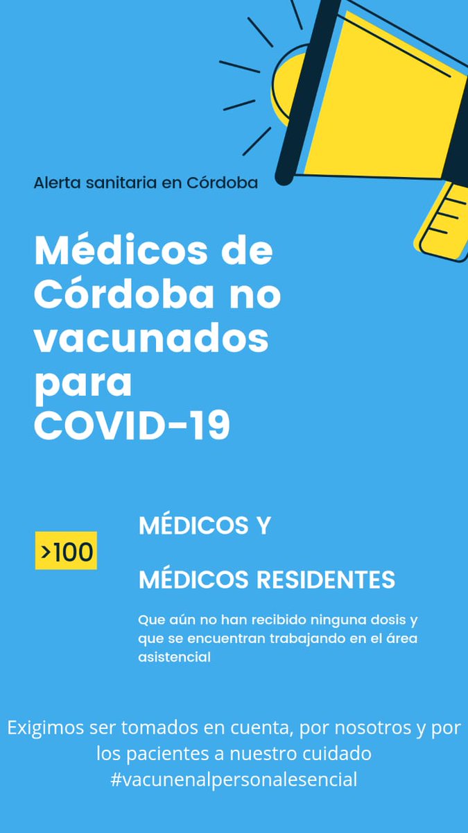Emergencia sanitaria: médicos sin vacunas y trabajando ! 
<a href="/ElDoce/">El Doce</a> <a href="/centromediatv/">El Show de la Mañana</a> <a href="/gobdecordoba/">Gobierno de Córdoba</a> <a href="/JSchiaretti/">Juan Schiaretti</a>