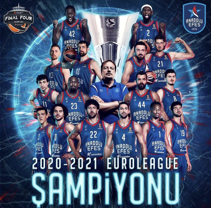 Ülkemize #Euroleague Şampiyonluğu sevincini yaşatan Anadolu Efes’i kutluyorum👏🇹🇷