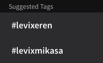 tell me why i was adding tags to my levi fanfiction AND THESE ARE THE TOO RECOMMENDED TAGS WHEN I TYPE “LEVIX” I- WHAT- NO.