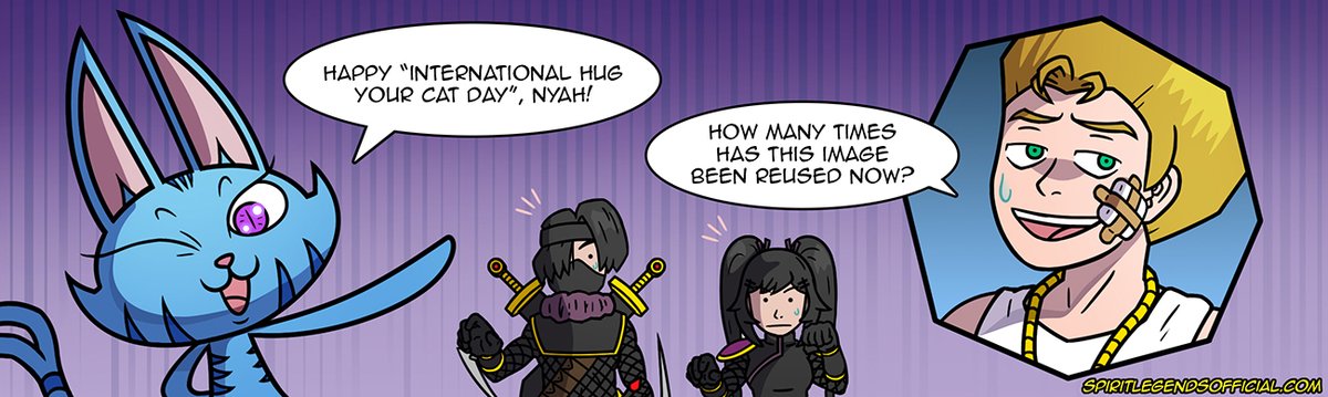 Today is International Hug Your Cat Day! If you have a cat, go hug it!
-spiritlegendsofficial.com
#comics #anime #manga #spiritlegends #internationalhugyourcatday #hugyourcatday #happyinternationalhugyourcatday #HappyHugYourCatDay https://t.co/i2U5G4S4JJ