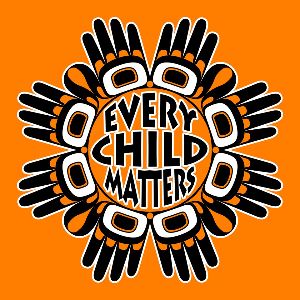 Wear orange on Monday in memory of the Kamloops Residential School victims and all survivors/victims of residential schools. We encourage staff to learn more: read Tanya Talaga's "Seven Fallen Feathers" &amp; Michelle Good's "Five Little Indians". We pray for all victims &amp; families.