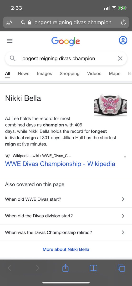 For all of you saying that Nikki Bella doesn’t deserve to be considered one of the greatest look here. @BellaTwins https://t.co/nuJ8kOHXMd