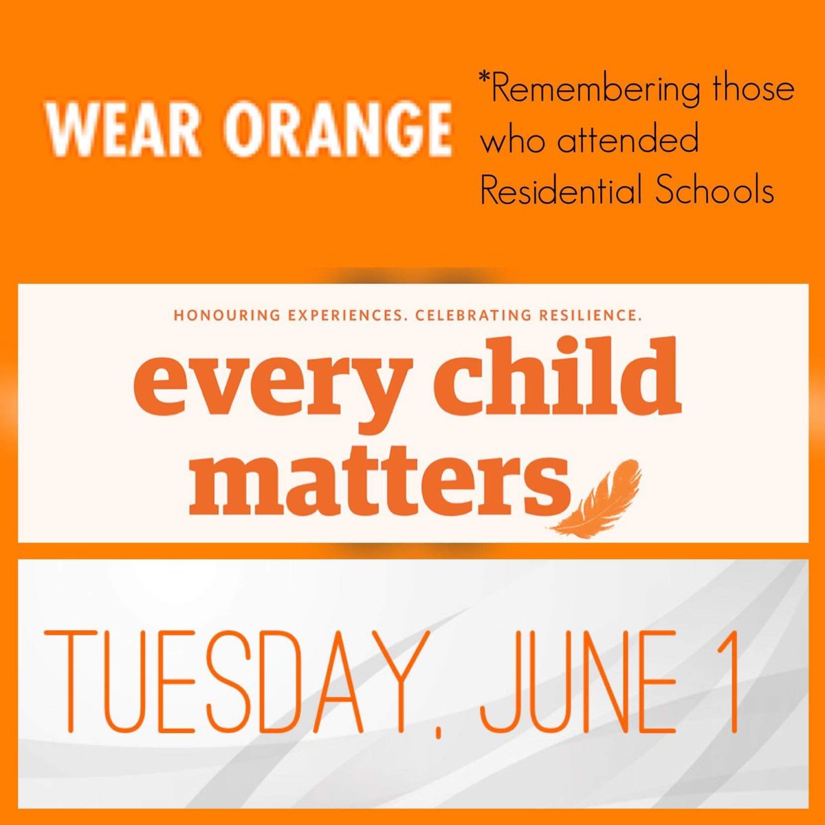 Terriers please wear 🧡Orange shirts🧡 on Tues June 1 to honour the remains of the 215 recently found children at a BC residential school <a href="/TLDSB_FNIM/">TLDSB_FNIM</a>