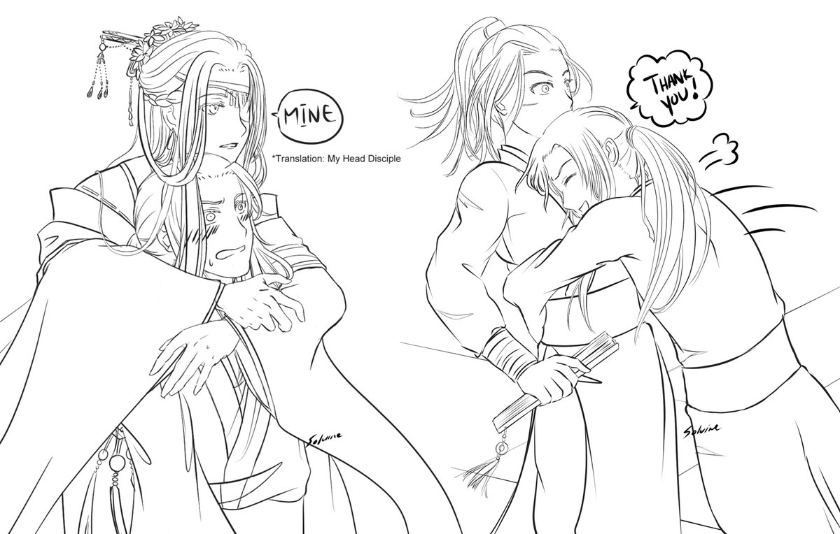 soluine's tweet photo. Double hug :3
Another Liushen fic by Mayvn, Bamboo Scholar series (ch 6) https://t.co/ngPOL3X9wJ

haha, lineart only is better... https://t.co/zD0jXtPy7j