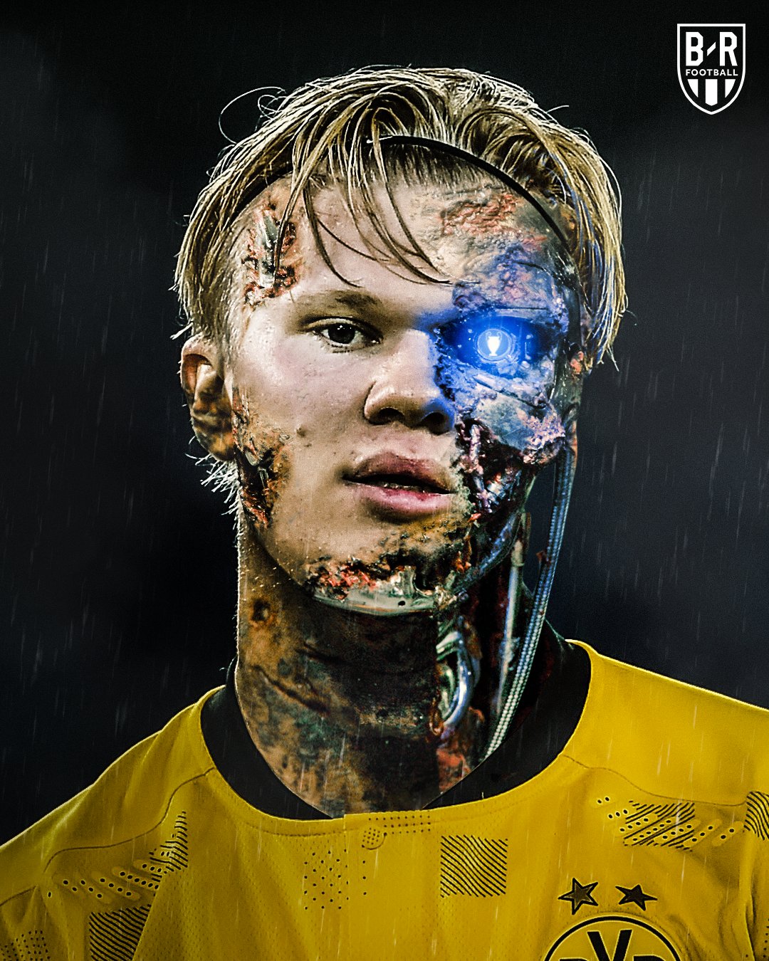 Mr. Haaland - Mr. Robot. 🤖🔥 . He is definitely a robot. . #dortmund # netflix #championsleague #ucl