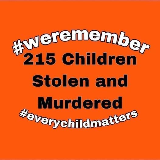 cupe951's tweet photo. On Monday May 31 consider wearing an orange shirt In honour of the 215 children that were found from the Kamloops Indian Residential School, 
#LetsWearOrange https://t.co/O0O2dz3D2w