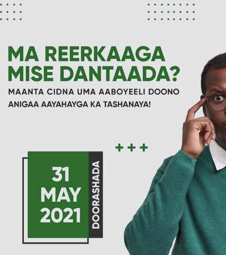 Balanteenu waa hurumar iyo cadalad iyo in si nabada oo la mujinayo qaranimada somaliland si ay calamku inoo arkaan oo aynu tusno waxa aynu nahay si wanagsan oo nabada in lagu codeeyo ayaan farayaa dhamaan shacabka #somaliland #SomalilandElections2021 <a href="/musebiihi/">Muse Bihi Abdi</a>