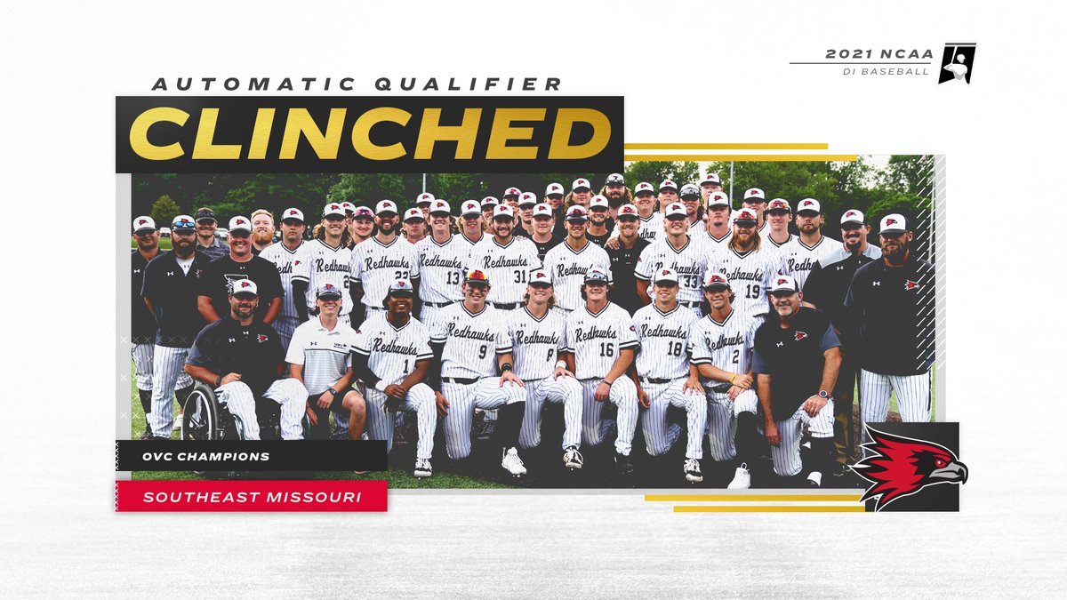 NCAABaseball's tweet image. 🏆 @SEMObaseball 2021 @OVCSports Champions 🏆

#NCAABaseball