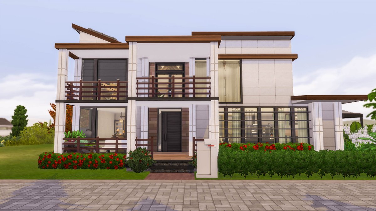 ArtistryPolly's tweet image. Just finished another build, it's based of a blueprint i found online #modernbuild #simsbuild #ShowUsYourBuilds #thesims4 #thesims4build