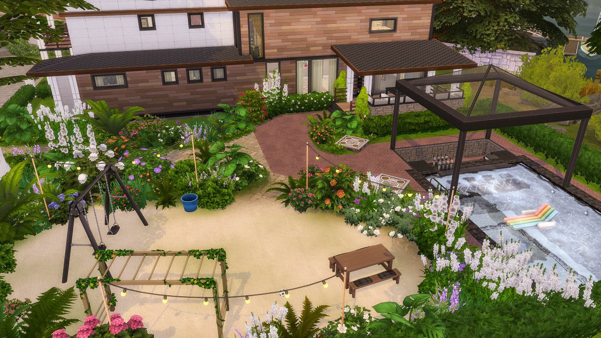 ArtistryPolly's tweet image. Just finished another build, it's based of a blueprint i found online #modernbuild #simsbuild #ShowUsYourBuilds #thesims4 #thesims4build