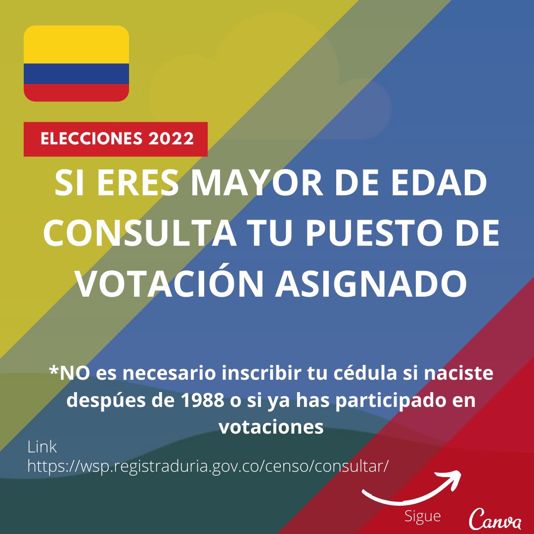 canirobhe's tweet photo. ¿Es necesario inscribir tu cédula? - Consulta PRIMERO directamente tu puesto de votación aquí. Pasa la voz #YoInscriboMiCedula  https://t.co/WGuR9dW7wQ https://t.co/gphUWQYhBc