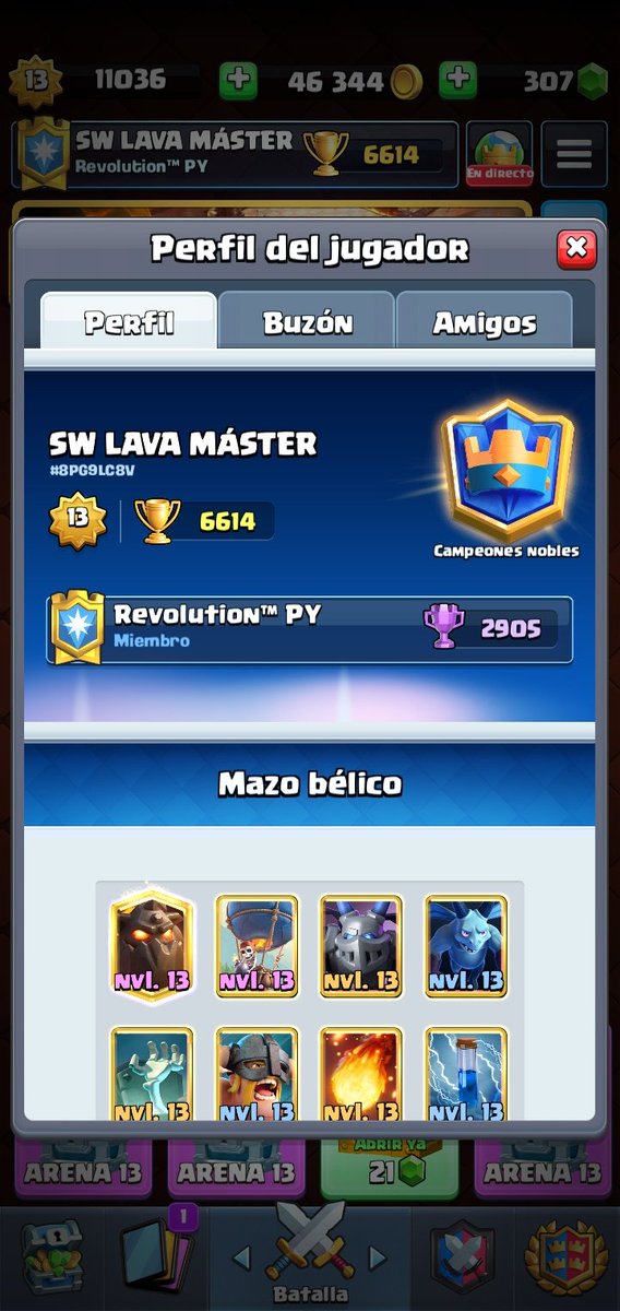 Si quieren ver mis partidas xD
link.clashroyale.com/invite/friend/…
