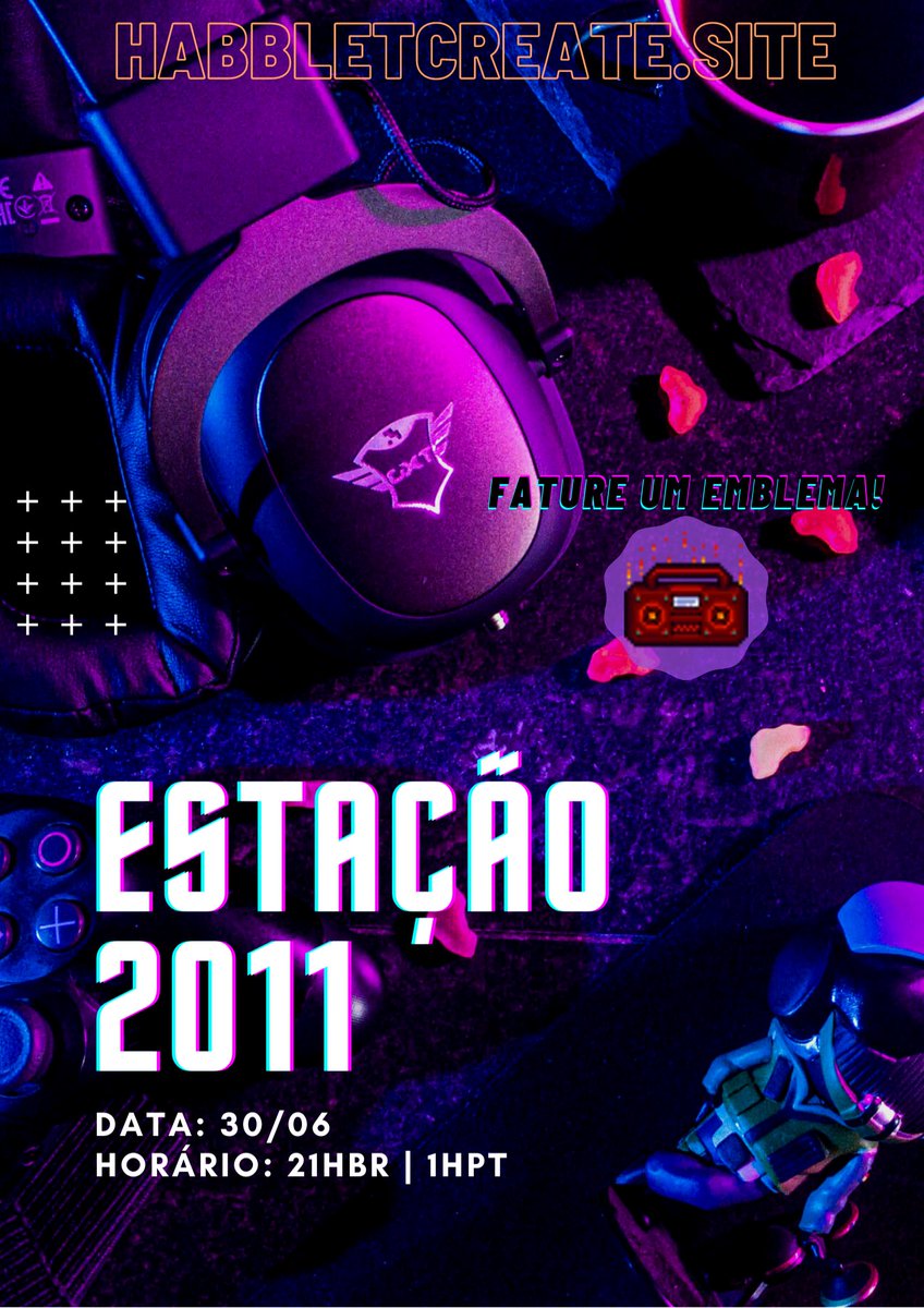 construbblet's tweet image. É daqui a pouco o Estação 2011! O ano de 2011 foi coberto de muitos lançamentos musicais e que ainda são hit’s até hoje. Não perca, esperamos por vocês neste evento! #Habblet #Estação2011 📻🎧🎸👨‍🎤🧑‍🎤🎵

📆 30/05
⏰ 21h00BR/01h00PT