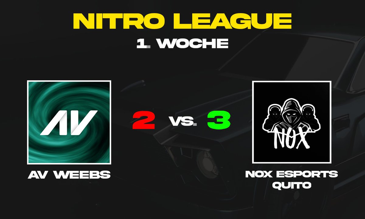AV_eSports_'s tweet photo. Mit einer Niederlage startet unser Team AV Weebs in die Nitro League Division 6.3.
ggs an unsere Gegner. https://t.co/TeV0B0t8fa