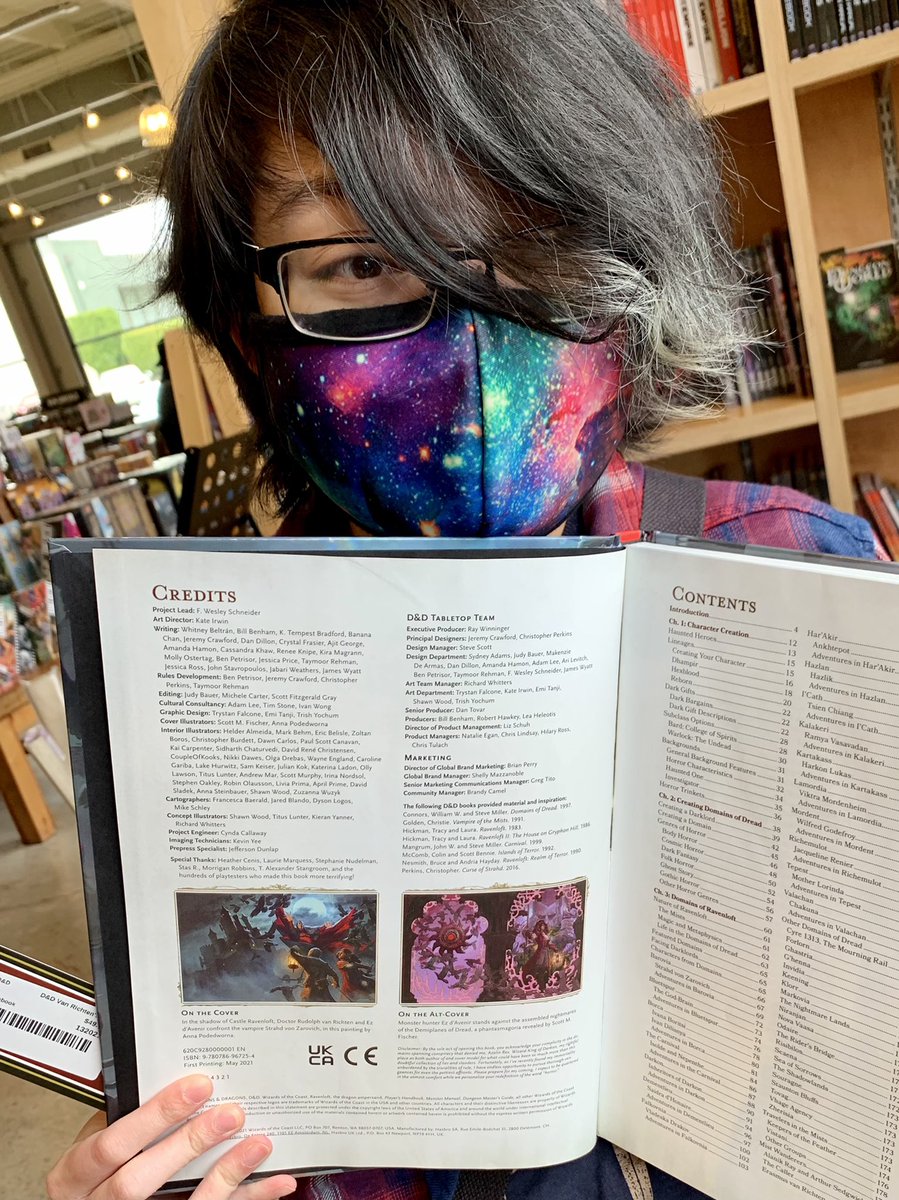 MakenzieLaneDA's tweet image. me, trying not to cry in the store as I open a book and see my name listed in the studio credits for the first time #WotCStaff
