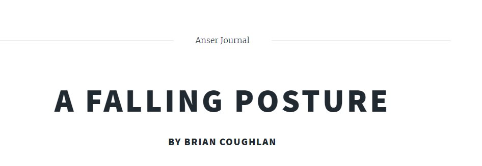 Brian Coughlan (@littlecoughlan) on Twitter photo Thanks to <a href="/AnserJournal/">Anser Journal | SUBS CLOSED</a> for publishing this short story of mine here anserjournal.org/briancoughlan Thanks to <a href="/AnserJournal/">Anser Journal | SUBS CLOSED</a> for publishing this short story of mine here anserjournal.org/briancoughlan