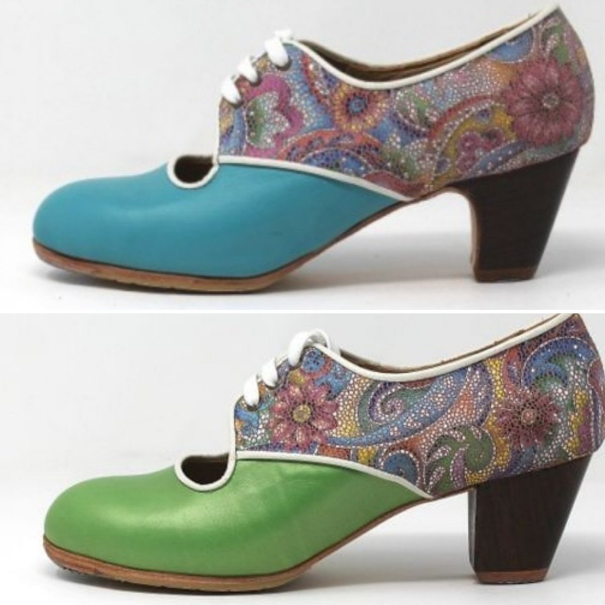 LoriKullberg's tweet photo. Which ones? Blue or green???
#senovilla #newflamencoshoes #flamenco #colorsofart #arte https://t.co/hLHOkukhAY