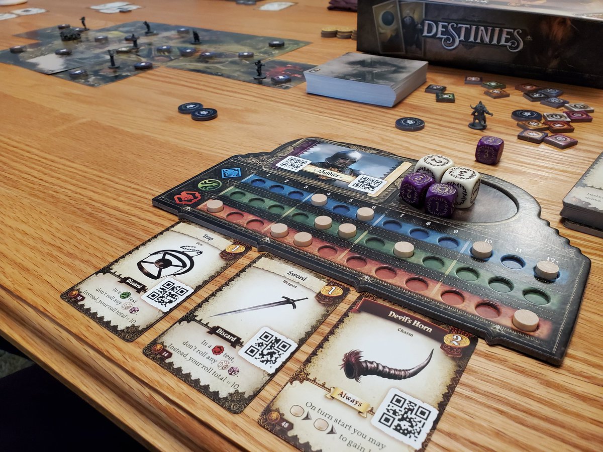 The BattleCast (@the_battle_cast) on Twitter photo Destinies is without a doubt the best app driven story board game my gaming group has played. Period. Often times with the genre I wonder... "Is this a good story? Is this an 'A'?". Destinies is 10/10. The👏bar👏has👏been👏set👏.<a href="/luckyduckgames/">Lucky Duck Games</a> 
#bgg #boardgames #tabletopgaming Destinies is without a doubt the best app driven story board game my gaming group has played. Period. Often times with the genre I wonder... "Is this a good story? Is this an 'A'?". Destinies is 10/10. The👏bar👏has👏been👏set👏.<a href="/luckyduckgames/">Lucky Duck Games</a> 
#bgg #boardgames #tabletopgaming