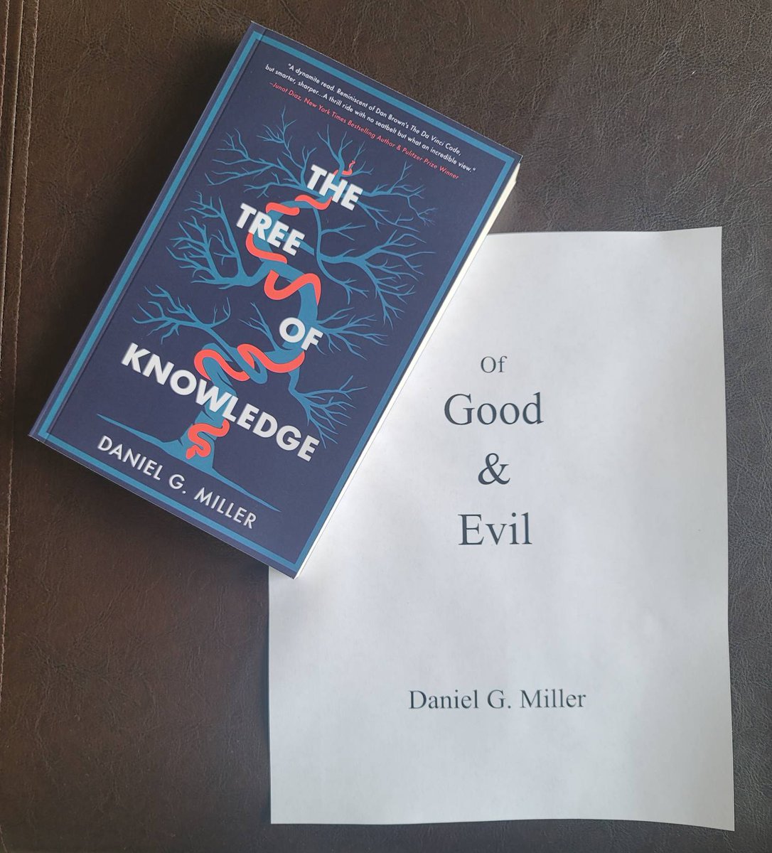 DanMillerAuthor's tweet photo. It's official! Book 2 in the bestselling #thetreeofknowledge series has begun. The journey of 1,000 miles begins with a single step.
#bookstagram #bestseller #thrillerbooks #mysterbooks #adventurebooks https://t.co/BgisZbKYxc