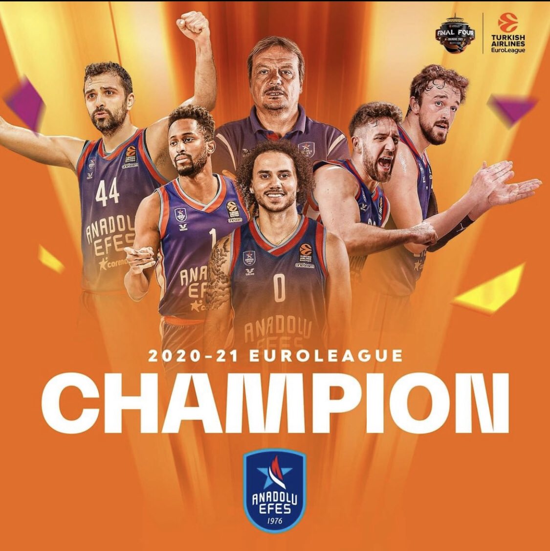 emre_mar's tweet photo. Tebrikler Anadolu Efes... 🏆 

Euroleague şampiyonu olan Anadolu Efes’i yürekten kutluyorum. 👏🇹🇷 

#AnadoluEfes #F4Glory   @AnadoluEfesSK https://t.co/ppe1k75KYR