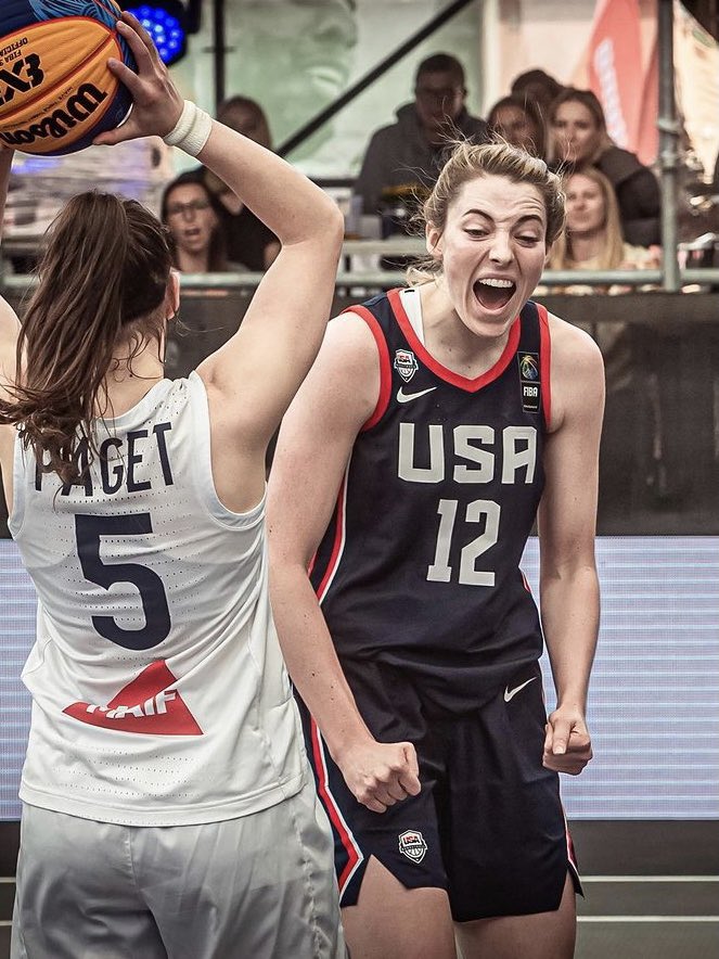 UConnWBB's tweet photo. They’re going to Tokyo! 🇺🇸

Congrats to Stef Dolson, Katie Lou Samuelson and USA 3x3 on qualifying for the Olympics! https://t.co/ouXsCd2QDB