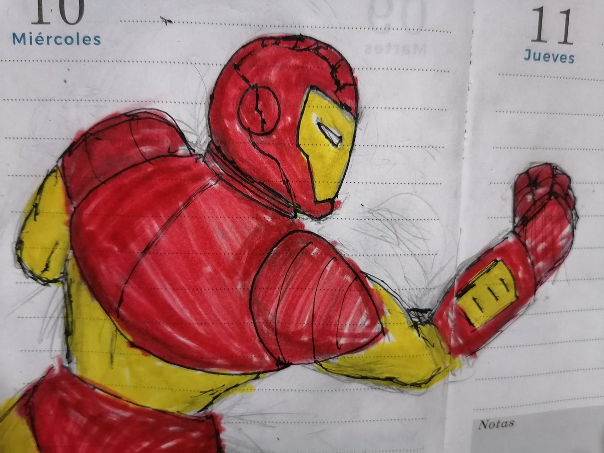 iaaoalex_'s tweet photo. Iron man con armadura modular creo, últimamente estoy escuchando el ost del juego árcade Marvel Super Heroes✌🏼 #sketch #doodle #sketching #doodling #drawing #fanart #marvel #ironman #modulararmor #marvelsuperheroes #arcadegames #videogames #waterbasedmarkers https://t.co/krtPxguxEZ